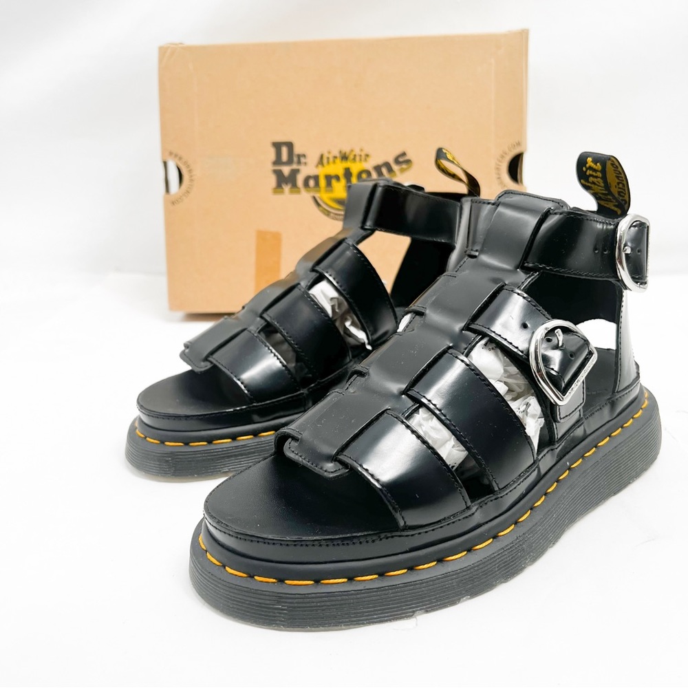 Dr MARTEN MACKAYE LEATHER STRAP SANDALS